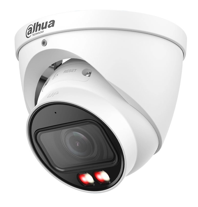 DAHUA WIZSENSE Cámara domo IP con visión a color 24/7, óptica motorizada 2,7~13,5 mm y protección IP67. Smart Dual Light, SMD 4.0 y micrófono