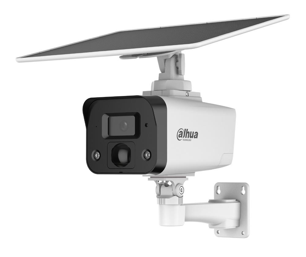 IPC-HFW2441DG-4G-SP-B  |  DAHUA  -   Cámara IP 4G con Panel Solar |  4 Mpx  |  Óptica fija 3,6mm  |  Leds IR 30 metros  |  Micrófono integrado