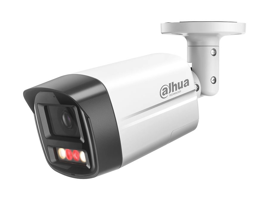 dahua-ipc-hfw2549tlp-visión-nocturna Imagen nocturna capturada por la cámara con Smart Dual Light, combinando IR e iluminación blanca para visión total