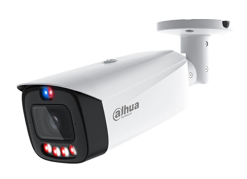 IPC-HFW3849T1P-AS-PV-0280B-PRO-DAHUA Cámara bullet Dahua DH‑IPC‑HFW3849T1P‑AS‑PV‑0280B‑PRO de 8 Mpx con tecnología WizColor y disuasión TiOC PRO. Luz dual IR/blanca de 50 m, audio bidireccional, ranura MicroSD y robusta carcasa IP67. Ideal para vigilancia exterior con clasificación de personas y vehículos