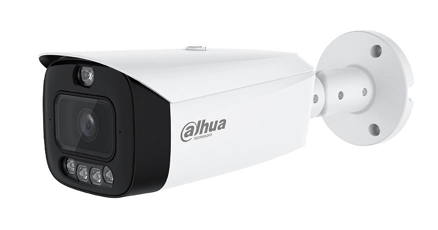 IPC-HFW3849T1P-AS-PV-0280B-PRO | DAHUA - Cámara WizColor con disuasión activa TiOC PRO | 8 Mpx | Lente fija 2.8 mm | Smart Light 50 metros | Disuasión activa con luz roja/azul y audio 