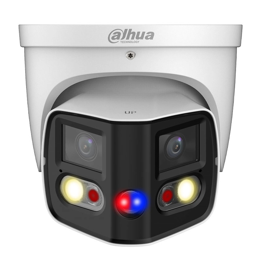 IPC-PDW3849P-A180-E2-AS-PV-0280B | DAHUA - Cámara IP WizMind dual | Full Color StarLight | 4 Mpx | Doble Óptica 2,8 mm | Smart Light 25 metros | Micrófono y Altavoz Integrados 