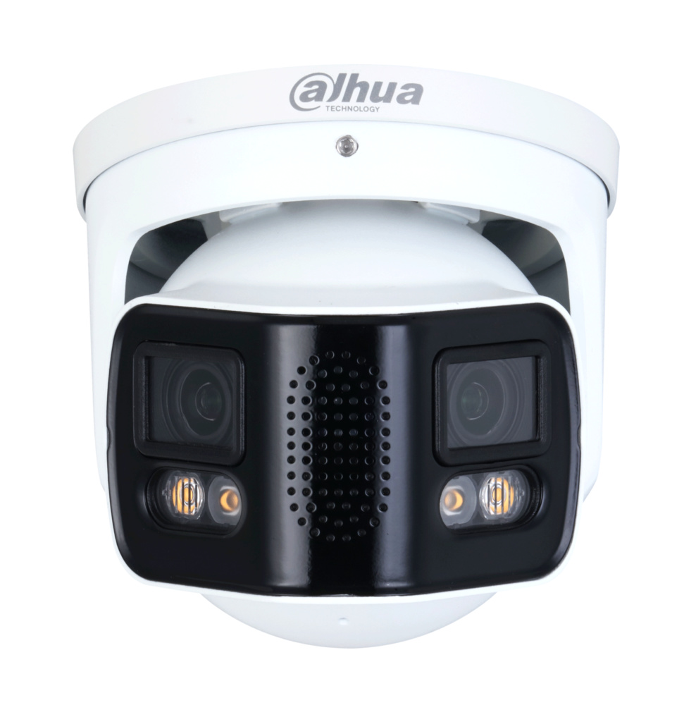 DAHUA PANORAMICA Cámara Dahua WizMind, resolución 8 Mpx, visión 180°, protección IP67, PoE+ y ePoE. Ideal para seguridad avanzada con análisis perimetral y conteo de personas
