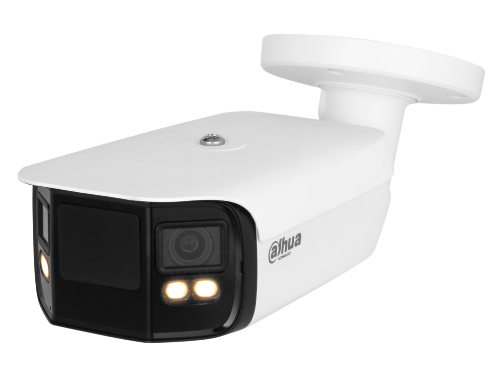 IPC-PFW5849P-A180-E2-ASTE-0360B | DAHUA - Cámara compacta IP WizMind Full Color StarLight | 4 Mpx | Óptica fija | Smart Light 40 metros | Inteligencia IVS | Micrófono Integrado 