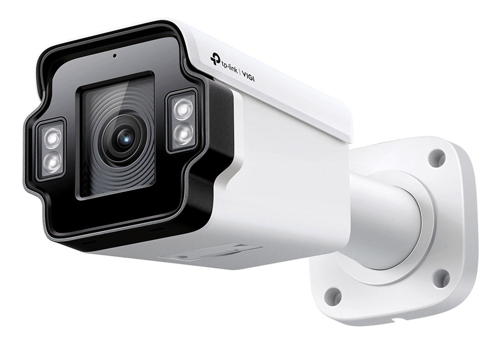 disuasión-activa-led-sonido-s345zi Vista lateral del modelo S345ZI con óptica varifocal motorizada 2.7–13.5 mm. Enfocado a áreas que requieren precisión en el encuadre y zoom óptico profesional