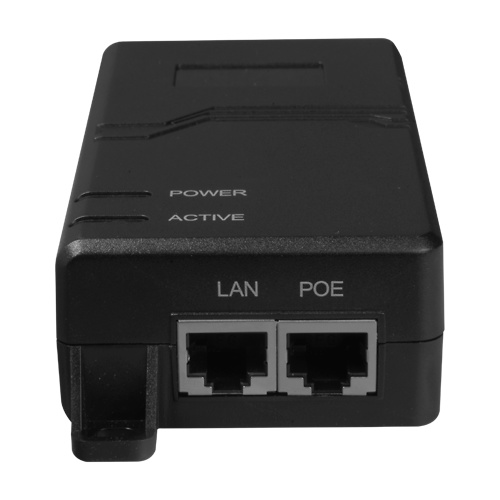 PoE Dispositivo inyector HiPoE INJ-POE-60WBT-LITE con entrada y salida RJ45 Gigabit. Alcanza 100 metros de distancia, alimenta cámaras PoE de alta demanda y optimiza redes IP sin complicaciones de cableado adicional. Solución robusta y eficiente