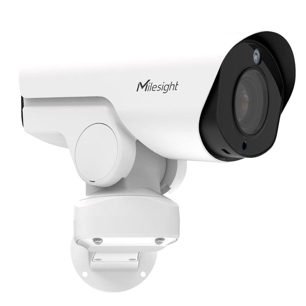 MS-C5361-X12PE-MILESIGHT-camara-iot Primer plano de la lente motorizada de la MS‑C2967‑X12TPE, destacando su zoom óptico 12X y campo de visión que varía de 61° a 5°, apto para captar detalles a gran distancia incluso con WDR 140 dB
