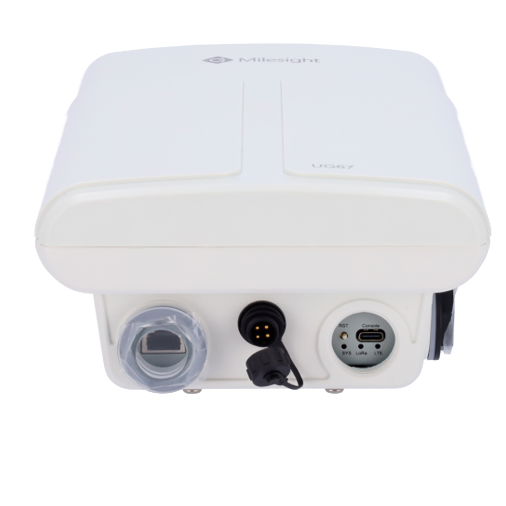 LoRaWAN MILESIGHT Milesight UG67-L04EU-868M ofrece comunicación LoRaWAN estable y segura en proyectos de smart cities, agricultura o industria. Con CPU Quad-core, VPN integrada, GPS de precisión y antenas duales, es perfecto para entornos exigentes y despliegues profesionales de gran escala