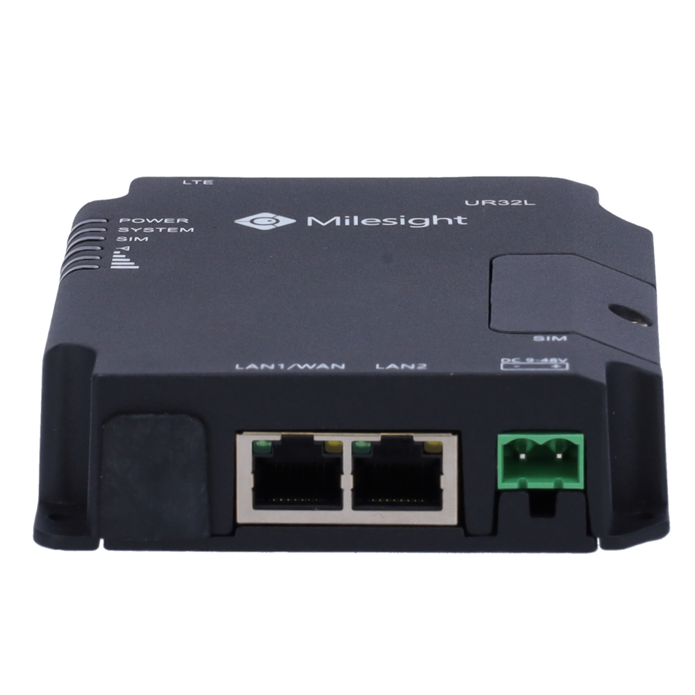 Router Milesight Router industrial Milesight MS-UR32L-L04EU con 2 puertos Ethernet PoE, ranura SIM 4G y antena incluida. Ideal para entornos industriales exigentes, garantiza conexión móvil estable y alimentación remota. Instalación en carril DIN, con carcasa metálica resistente y LEDs de estado