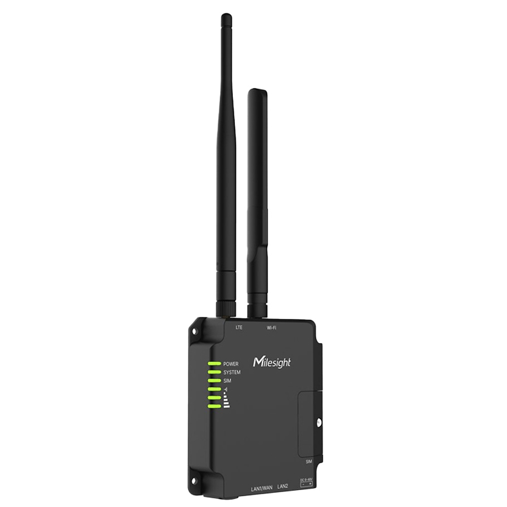 MS-UR32S-L04EU-P | MILESIGHT - Router Industrial 4G PoE | 2 puertos Ethernet RJ45 10/100 | Ranura tarjeta SIM 4G/3G | Antena LTE incluida 