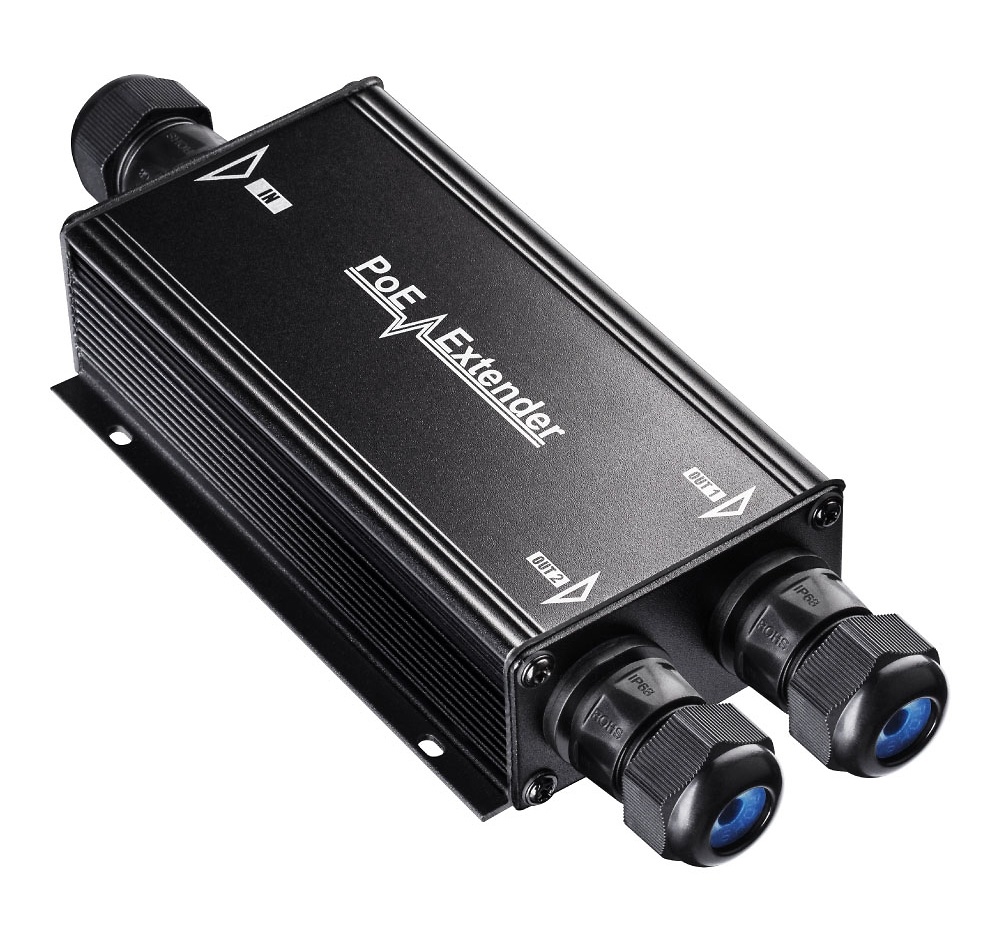 POE25 | Extensor PoE Gigabit de 2 canales para exterior IP67 | 10/100/1000 Mbps half/full duplex 