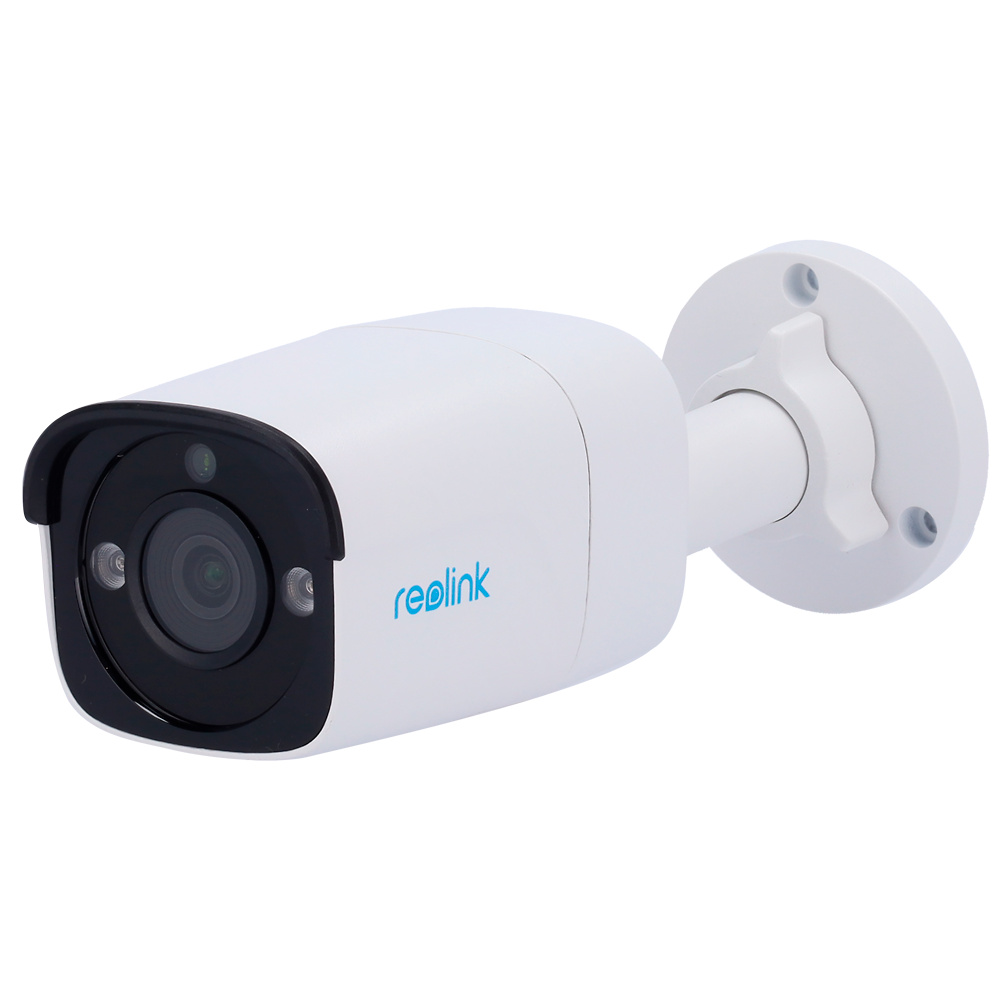 RL-P320-IPCAM-POE-W | Reolink - Camara IP tipo Bullet P320 | 5 Mpx | Lente 2,8 mm | Leds IR 30 metros - Luz blanca | Audio Bidireccional (micrófono y altavoz integrados) 