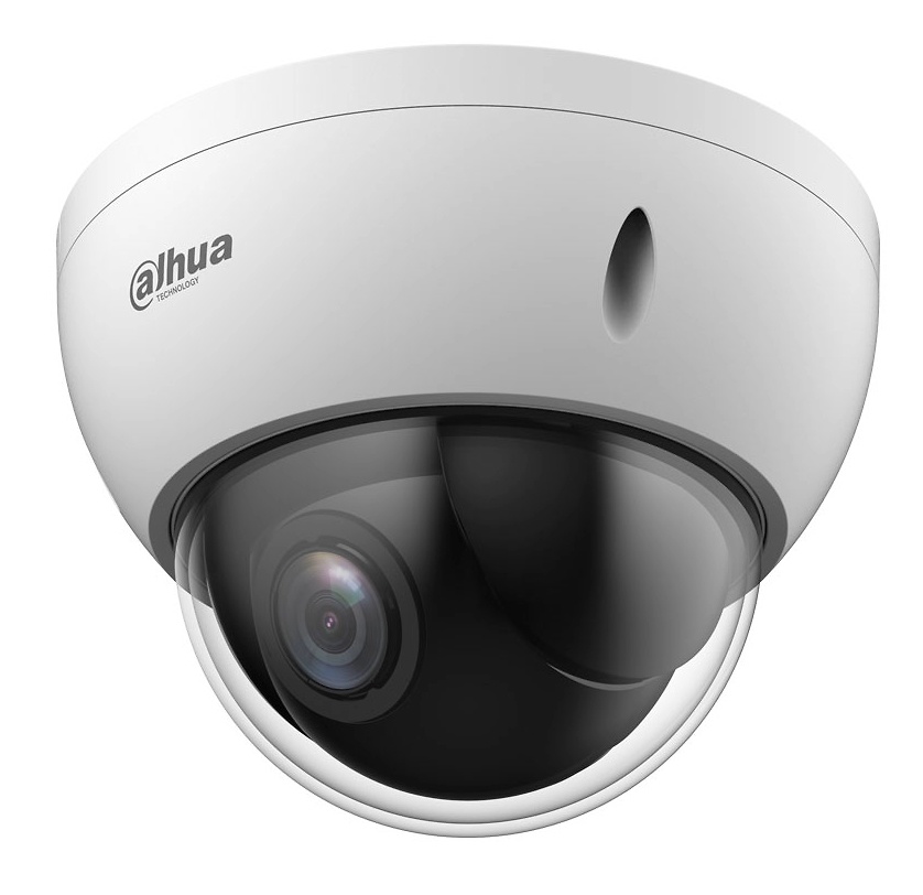 DAHUA PTZ Dahua SD22204DB-GNY, domo motorizado PTZ IP de la gama WizSense, con lente varifocal, funciones de análisis de vídeo inteligente y compresión Smart H.265+. Cámara antivandálica con audio bidireccional, visión 360°, hasta 300 presets y control remoto desde navegador o smartphone. Seguridad avanzada para exteriores