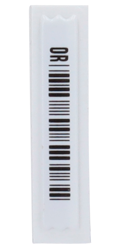 SF-EASTAG-AM-SOFT | SAFIRE Etiqueta antihurto Safire SF-EASTAG-AM-SOFT-DR para sistemas AM 58 kHz. Formato blando autoadhesivo, con 3 resonadores para detección precisa. Color blanco con código de barras. Ideal para protección en tiendas de moda, electrónica y cosmética. Caja de 5.000 unidades para grandes volúmenes