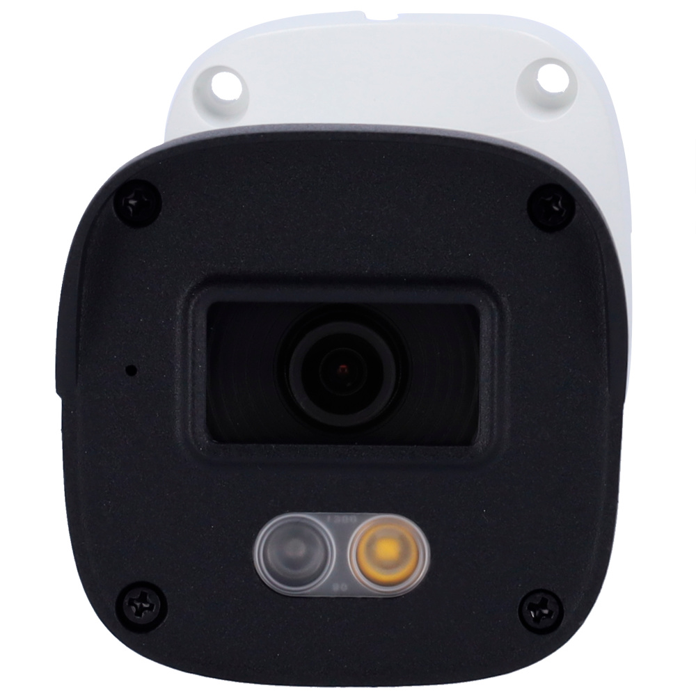Bullet Safire Smart cámara Safire SF-IPB070A-2B1-DL mostrando su diseño compacto y robusto, iluminación dual de 20 metros, micrófono, lente gran angular y tecnología inteligente para vigilancia continua día y noche. Compatible con ONVIF y gestión remota desde app o navegador