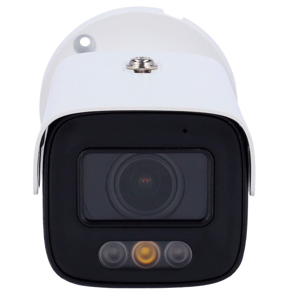 SAFIRE SMART BULLET Cámara IP Safire Smart SF-IPB380A-8E1-DL con 8Mpx, luz dual IR y LED blanca de 50m. Inteligencia artificial y detección avanzada de humanos y vehículos