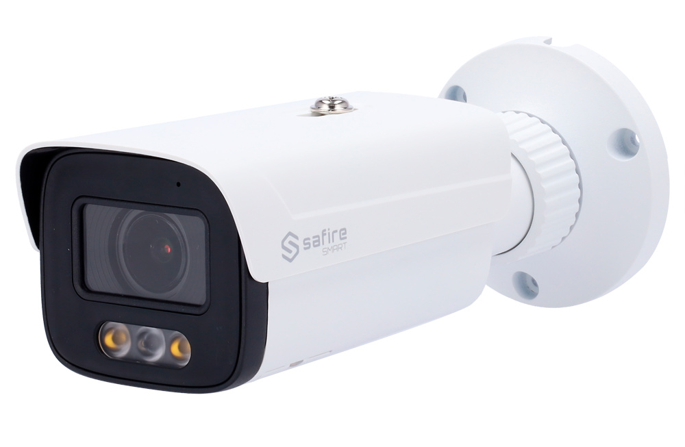 SF-IPB571ZCA-4E1-DL  |  SAFIRE SMART  |  Cámara IP  Bullet  |  4 Mpx  | Lente  motorizada  |  Leds IR 40 metros  | Micrófono integrado  |  Clasificación de humano y vehículo