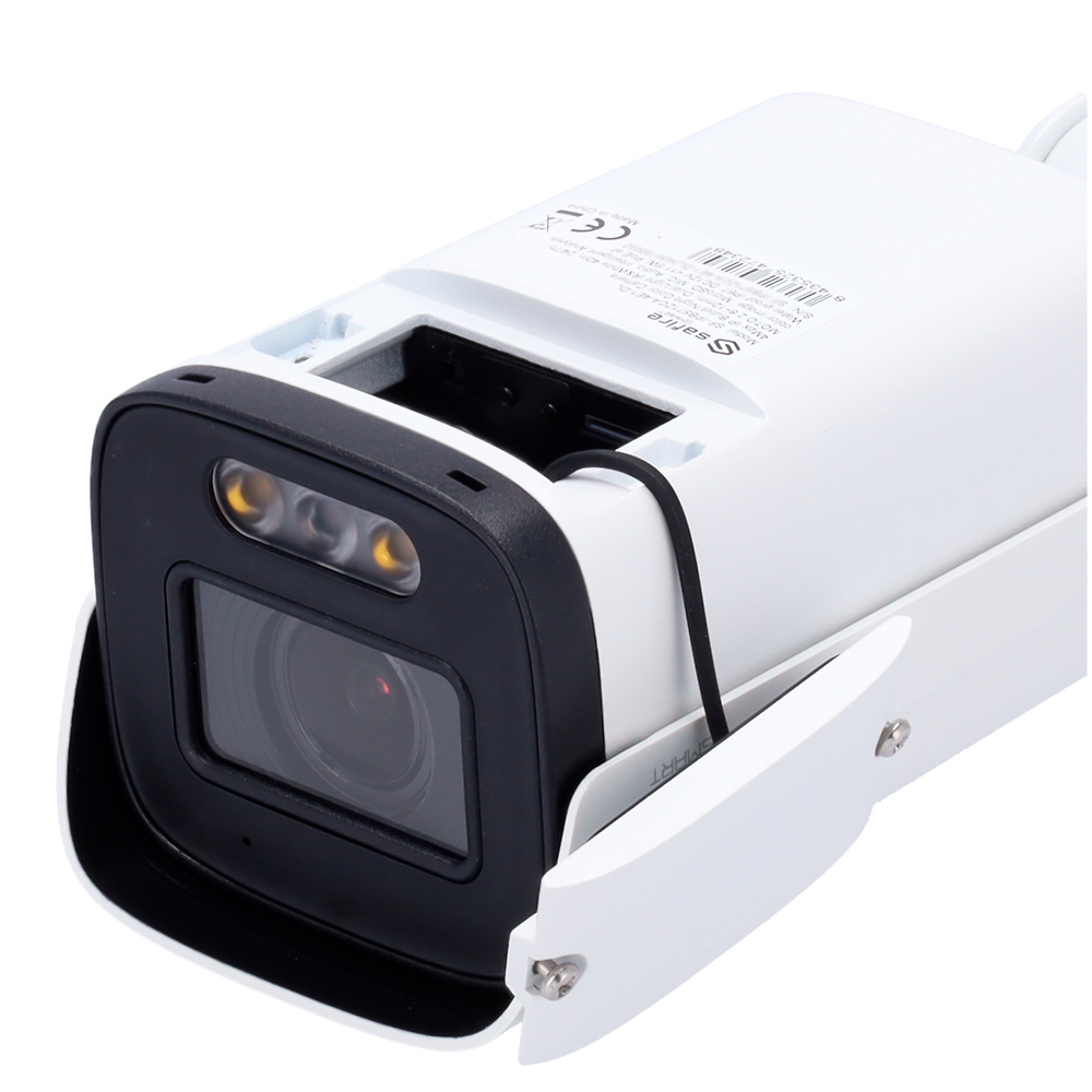 SF-IPB571ZCA-4E1-DL | SAFIRE SMART | Cámara IP Bullet | 4 Mpx | Lente motorizada | Leds IR 40 metros | Micrófono integrado | Clasificación de humano y vehículo 