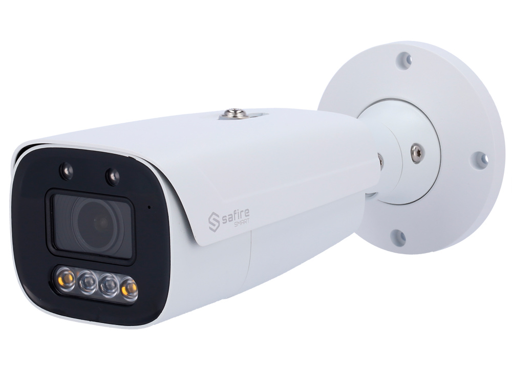 SF-IPB580ZCA-8I1-SL  |  SAFIRE SMART  |  Cámara IP  Bullet  |  8 Mpx  | Lente motorizada 2.8-12 mm | AI: Clasificación de humano y vehículo