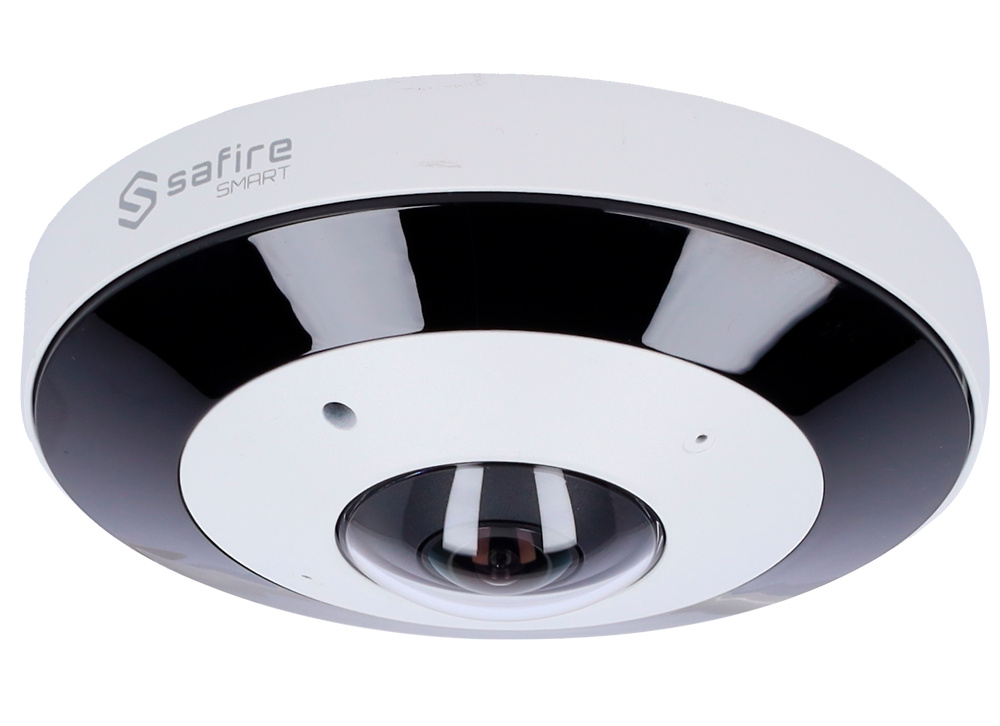 SF-IPD360A-6I1 | SAFIRE - Cámara Domo IP Fisheye Gama I1 | 6 Mpx | Lente 1,1 mm | Leds IR 30 metros | Inteligencia Artificial Avanzada 