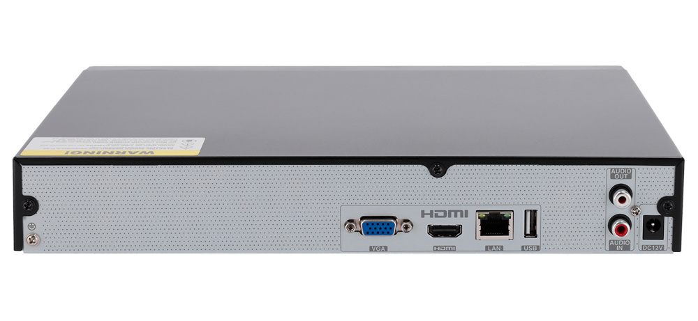 NVR SAFIRE SMART Safire Smart SF-NVR6104-B2 con puertos HDMI, VGA, USB, Ethernet y audio RCA. Diseño compacto y profesional compatible con ONVIF, control remoto y almacenamiento de hasta 10 TB para soluciones IP de alto rendimiento