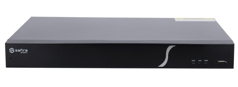 SF-NVR8216A-B2 | SAFIRE - Grabador NVR de 16 canales IP | 160 Mbps | Resolución Max. 12 Mpx | Dewarping Fisheye 
