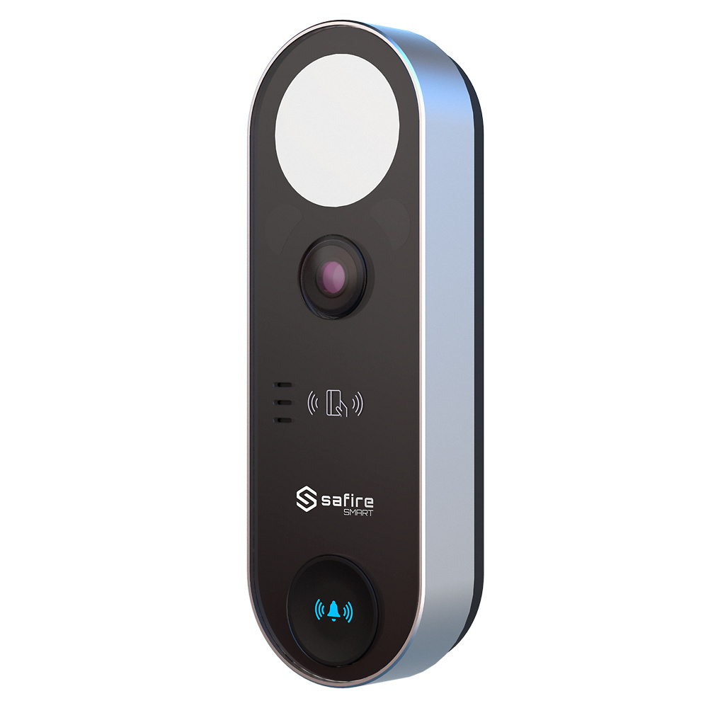 SF-VI131-IPW-MF  |   SAFIRE SMART -  Videoportero IP WiFi  |  Cámara 2 Mpx | Audio bidireccional  |  Tarjeta MF | 1 relé  |  IP65