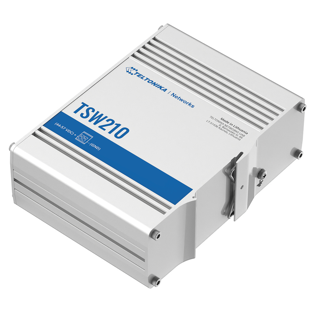 TK-TSW210 TK-TSW210, switch no gestionable diseñado para uso industrial con 8 puertos RJ45 Gigabit y 2 puertos SFP Gigabit. Ofrece fácil instalación Plug and Play, alimentación versátil DC 7-57V, y LEDs de estado para supervisión. Con un diseño rugerizado, es perfecto para entornos industriales y aplicaciones robustas