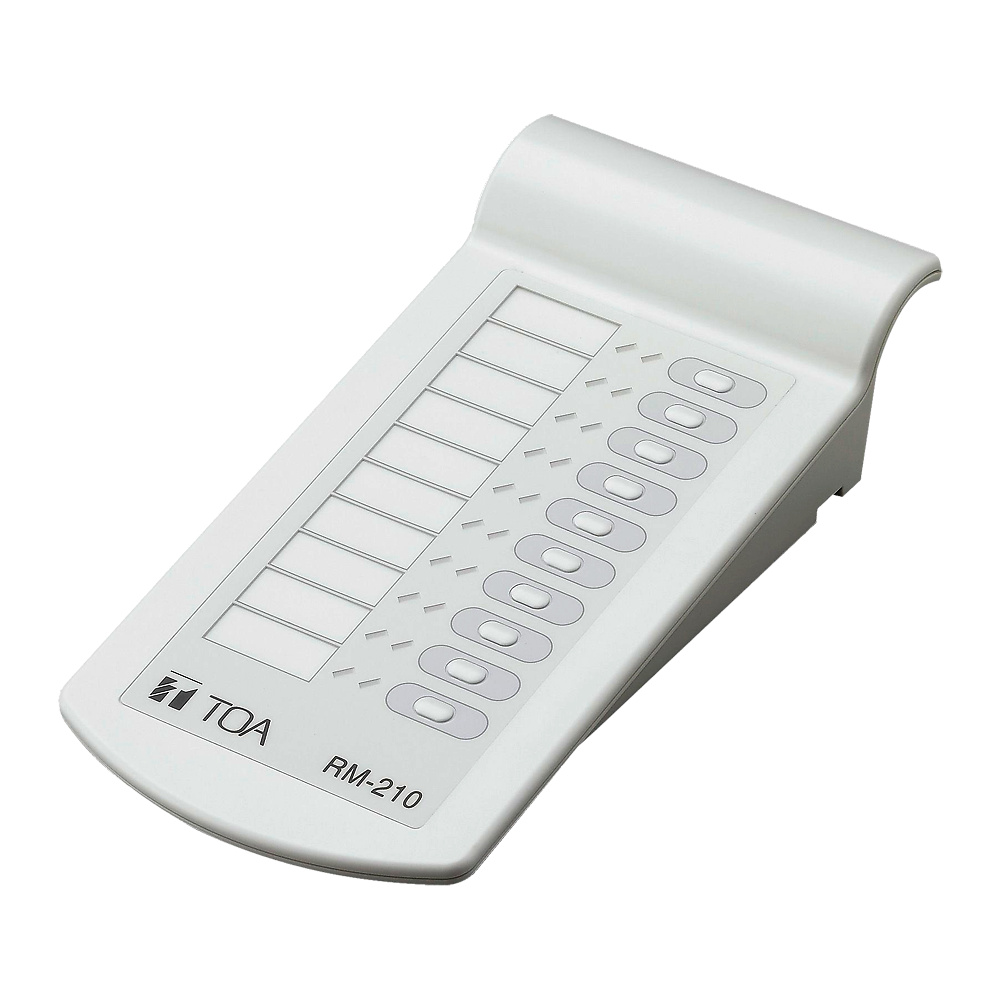 TOA-RM-210-TOA-teclado-expansion Teclado de expansión TOA RM-210 con 10 teclas configurables para sistemas VM-3000. Ideal para control por zonas en instalaciones de evacuación