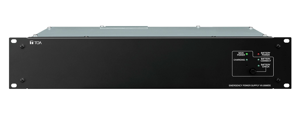 TOA-VX-2000DS | TOA - Sistema de alimentación de emergencia para VM-3000 | 6 salidas DC (Max. 25A/salida) | Función UPS 