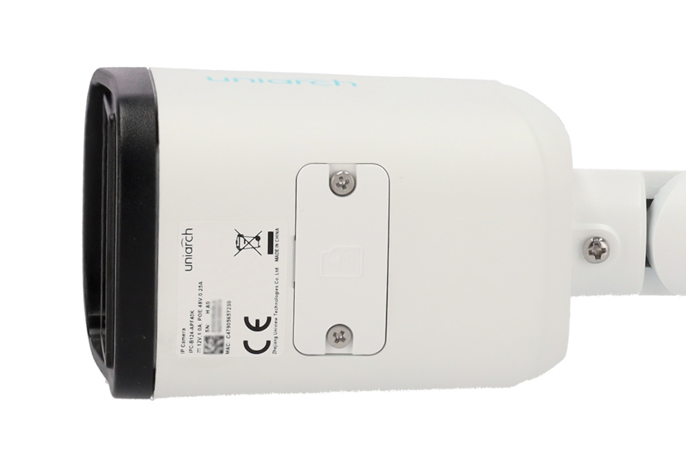 UV-IPC-B124-APF40K | UNIARCH - Cámara IP Bullet | 4 Mpx | Lente Fija 4 mm | Leds IR 30 metros | Micrófono integrado 