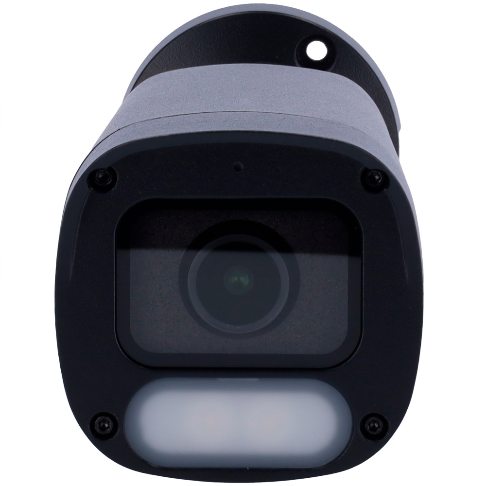 Bullet UNIVIEW IP La UV-IPC2314LE-ADF28KM-WP-BLACK de Uniview combina alta resolución 4 MP, iluminación avanzada de 30 m, Wise-ISP y detección inteligente. Micrófono, PoE, IP67 y almacenamiento microSD 512 GB