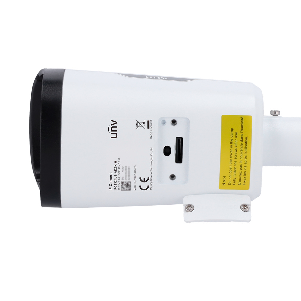 UV-IPC2324LB-ADZK-H | UNIVIEW - Cámara IP Bullet | 4 Mpx | Lente motorizada 2.8-12 mm AF | Leds IR 50 metros | Micrófono integrado | Micrófono integrado 