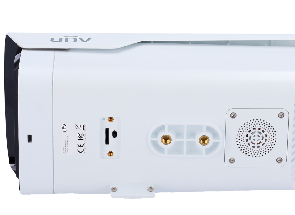 UV-IPC245LP-ADF60KC-WP | UNIVIEW - Cámara IP Bullet | 5 Mpx | Lente fija 4 mm | Luz blanca 50 metros | Micrófono y Altavoz integrados 