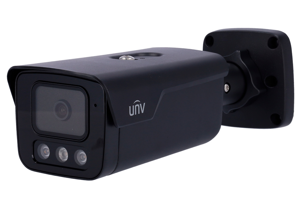 UV-IPC2B18SS-ADF28KMC-I1-BLACK  |  UNIVIEW   -  Cámara IP Bullet  |  8 Mpx  |  Lente fija 2,8 mm  |  Leds IR 40 metros  |  Micrófono integrado