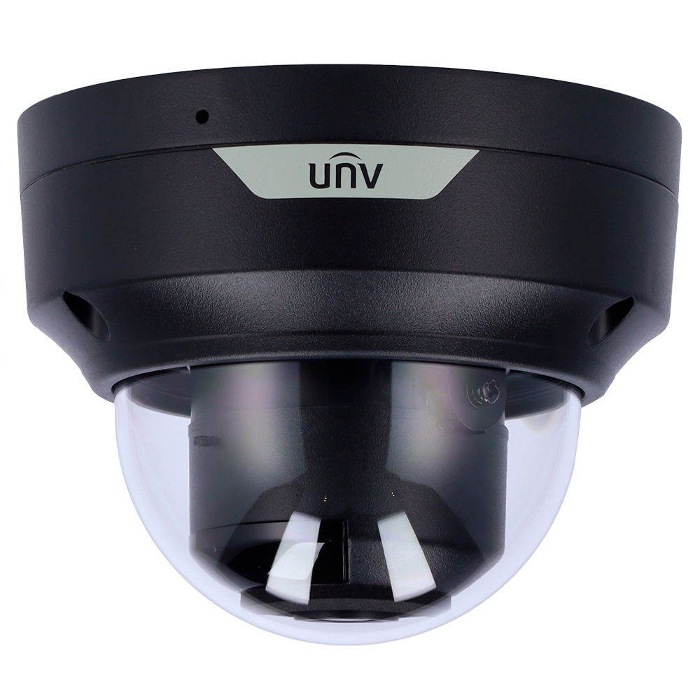 UV-IPC3514LE-ADF28K-WP-BLACK | UNIVIEW - Cámara IP Domo | 4 Mpx | Lente 2.8 mm | Ranura para microSD | Color Hunter con tecnología WISE-ISP 