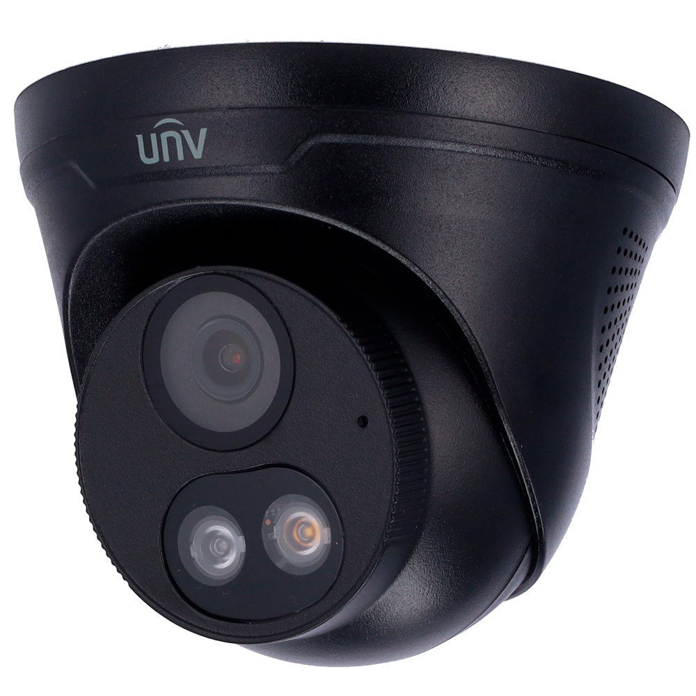 UV-IPC3614LE-ADF28KC-DL-BLACK  |  UNIVIEW   -  Cámara IP Domo  |  4 Mpx  |  Lente 2.8 mm | Dual Light  30 metros | Micrófono y Altavoces integrados