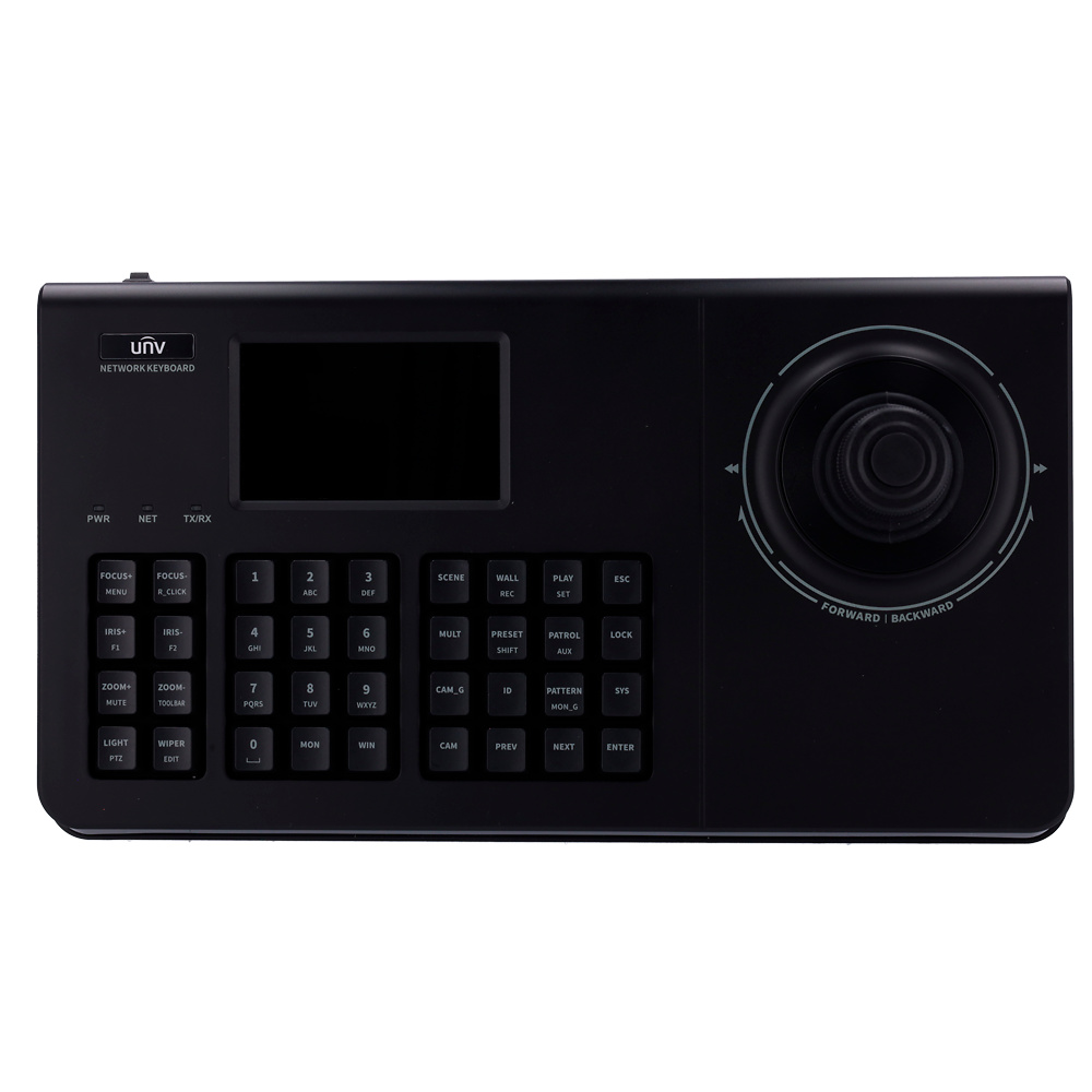 Uniview PTZ Control Teclado de control Uniview UV-KB-1100-E con joystick de 4 ejes y pantalla LCD de 4