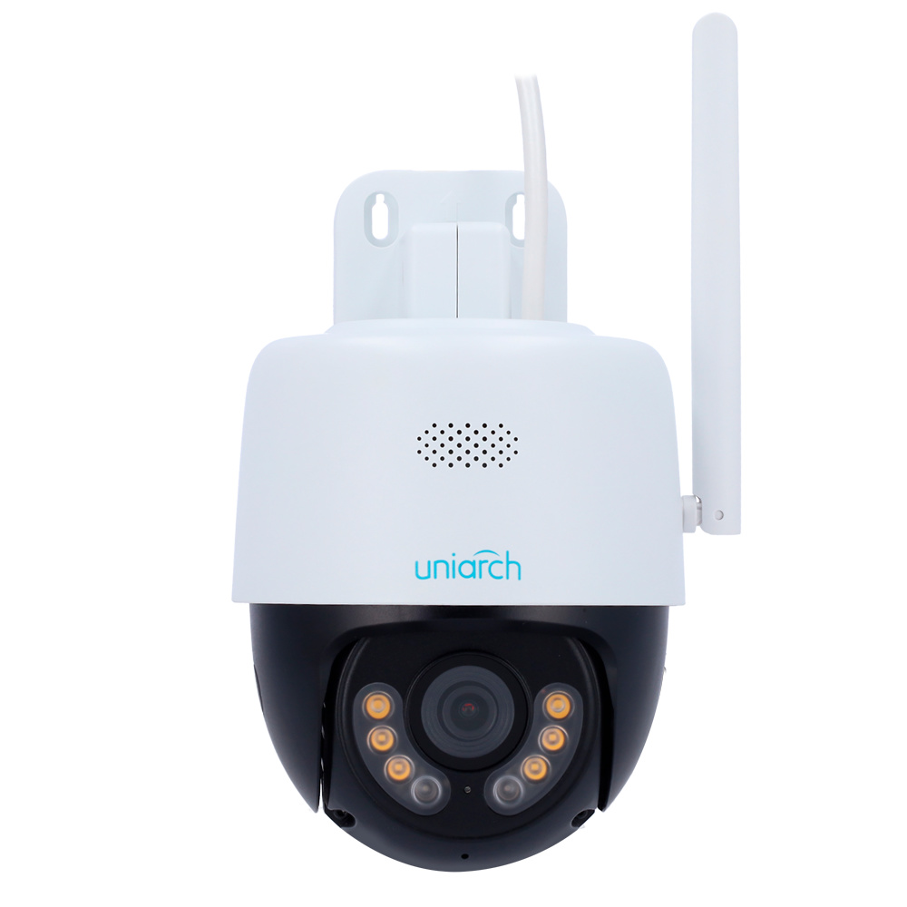 UNIARCH PT CAMERA Videovigilancia avanzada con UV-UHO-P1A-M3F4D. Luz blanca 10m, IR 30m, IP66, Wi-Fi y almacenamiento microSD 256GB
