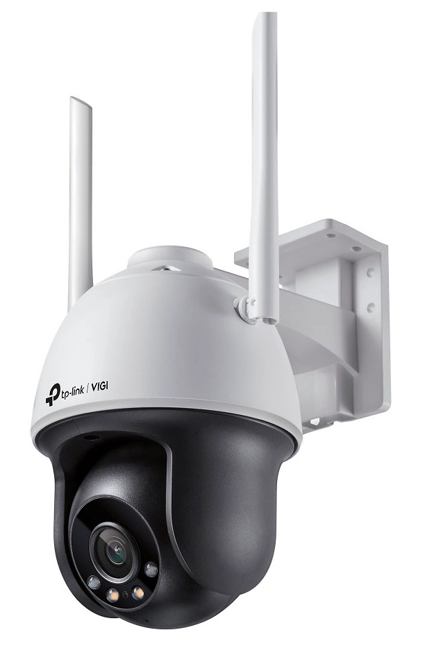VIGI C540(4mm) | VIGI TP-LINK Cámara IP PT WiFi VIGI C540-W(4mm) con resolución 4 Mpx, visión nocturna IR y luz blanca de 30 m, lente fija de 4 mm, Pan&Tilt 350°/120°, detección inteligente de personas y vehículos, protección perimetral, audio bidireccional, almacenamiento en microSD y carcasa IP66 para exteriores