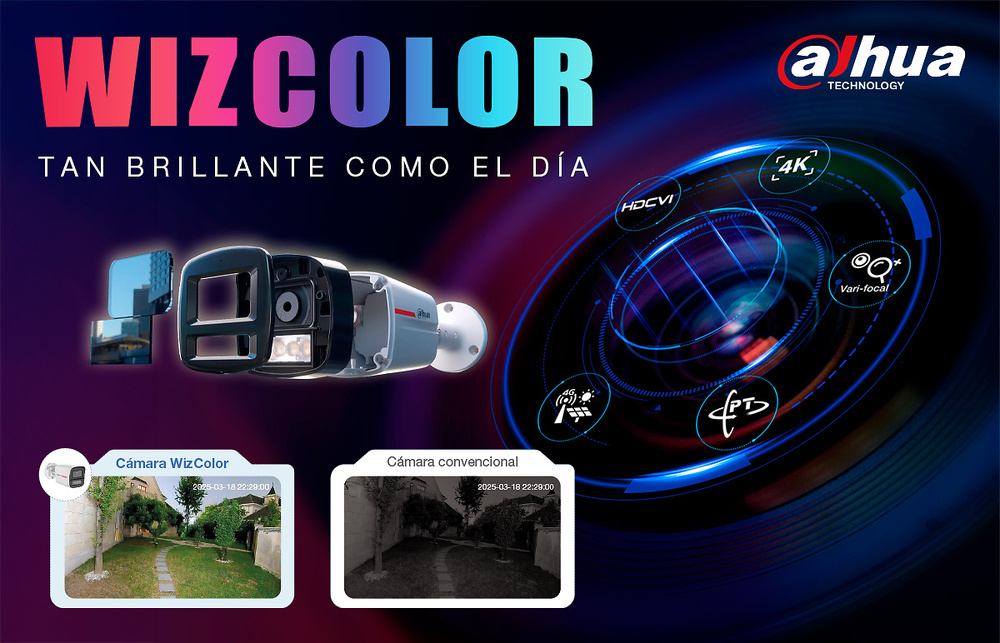 WIZCOLOR  - DAHUA | Tecnología que permite capturar imágenes en color reales las 24 horas del día