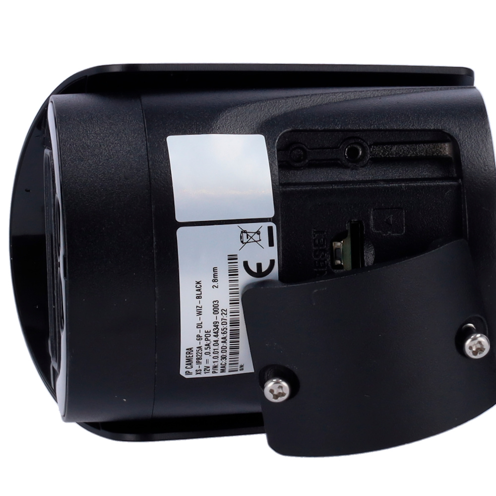 XS-IPB225A-6P-DL-WIZ-BLACK | X-SECURITY - Cámara IP WizSense | 6 Mpx | Lente Fija 2,8 mm | Dual Light(IR 30m y Luz Blanca 30m) | Micrófono integrado 
