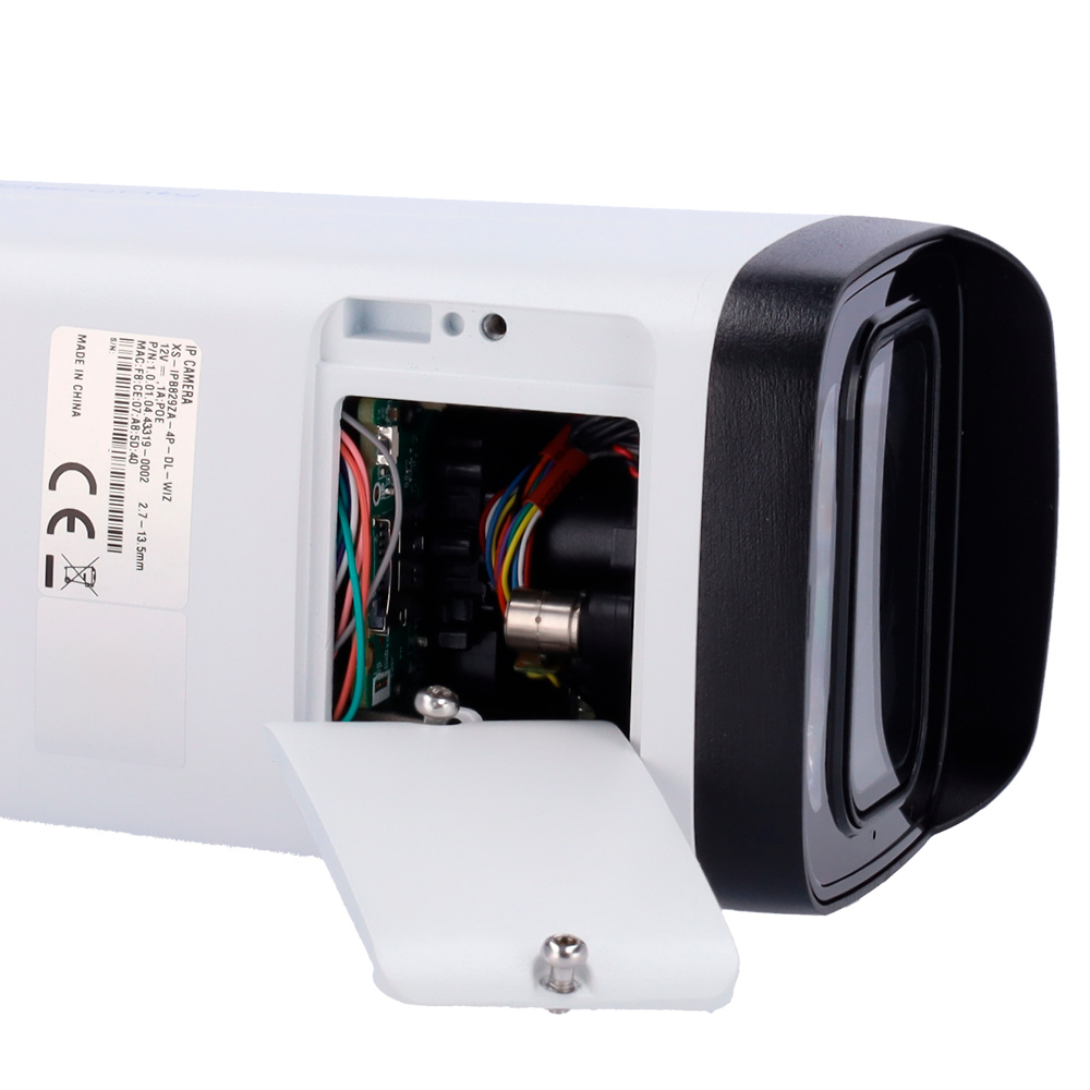 XS-IPB829ZA-4P-DL-WIZ | X-SECURITY - Cámara IP WizSense | 4 Mpx | Lente Motorizada 2.7~13.5mm | Dual Light(IR 60m y Luz Blanca 60m) | Micrófono integrado 