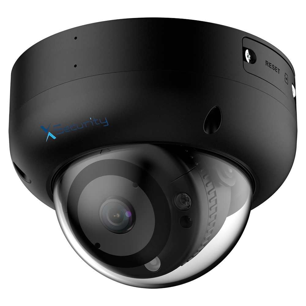 XS-IPD820A-4U-WIDE-BLACK    |  X-SECURITY  -   Cámara IP  domo  |  4 Mpx  |  Lente Fija 2,1mm  |  Led IR 15m  |  Micrófono integrado