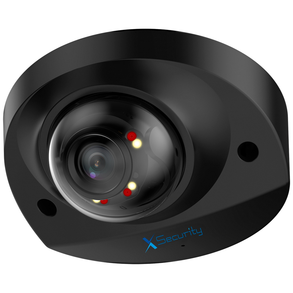 XS-IPD909A-4P-DL-WIZ-BLACK  |  X-SECURITY  -   Cámara IP Mini Domo WizSense|  4 Mpx  |  Lente Fija 2,8 mm  |  Dual Light(IR 40m y Luz Blanca 30m  |  Micrófono integrado