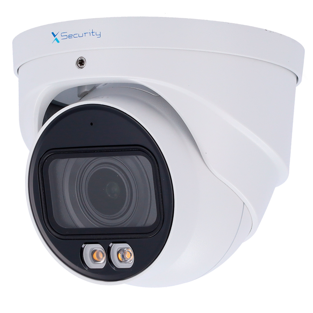 XS-IPT990ZA-4P-DL-WIZ  |  X-SECURITY  -   Cámara domo IP Turret  WizSense |  4 Mpx  |  Lente Motorizada 2.7~13.5mm  |  Dual Light(IR 40m y Luz Blanca 40m  |  Micrófono integrado