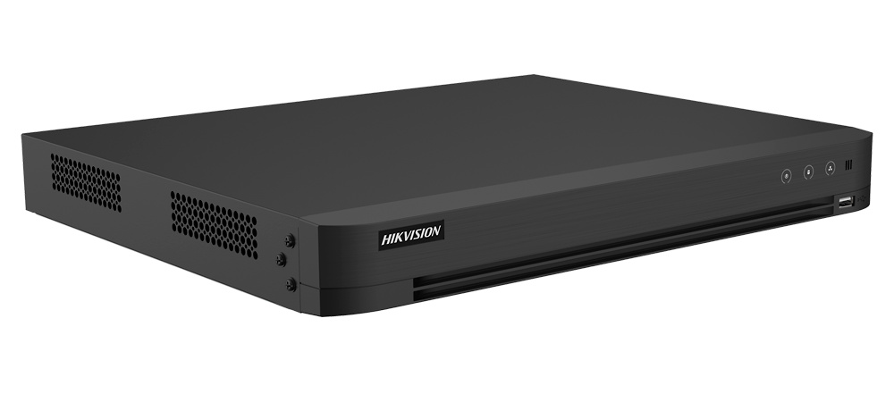 iDS-7216HQHI-M2/XT/16A+16/4ALM | HIKVISION - Grabador 5 en 1 AcuSense | 16 Canales de video BNC + 8 canales IP | Detección de movimiento 2.0 | Alarmas 