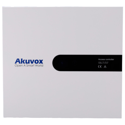 AK-A094S |  AKUVOX  -  Controladora de acceso  |  Identificación con Tarjeta EM/MF y PIN  | 4 lectores por Wiegand | 8 lectores por OSDP  |  Salida de relé para 4 puertas