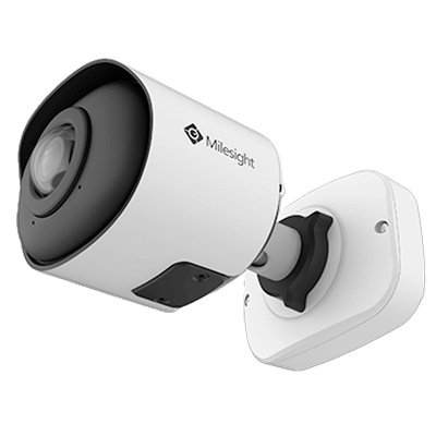 MS-C8165-PA  |  MILESIGHT  -  Cámara IP 4K Panorámica 180º AI Mini Bullet  |  8 Mpx  |  Lente de 1.68 mm |  Leds IR 15 metros  |  Micrófono integrado  |  Alarmas