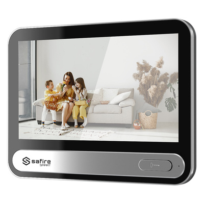 SF-VIDISP11-7WIP  |  SAFIRE SMART  -  Monitor para videoportero  |  Pantalla táctil IPS de 7"  |  Audio bidireccional  |  TCP/IP, WiFi